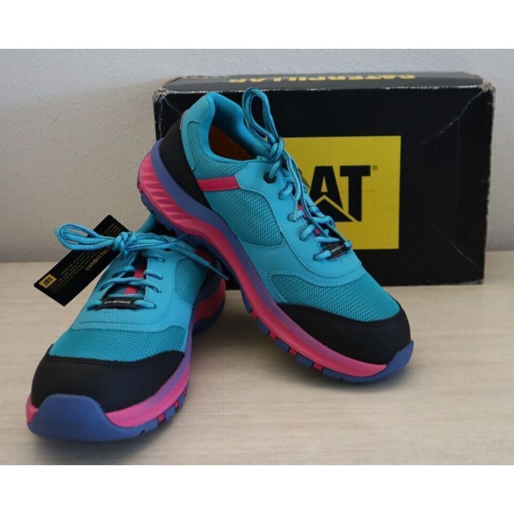 Caterpillar P91334 Women's Sz 10M Tile Blue Quake Composite Toe Work Shoes